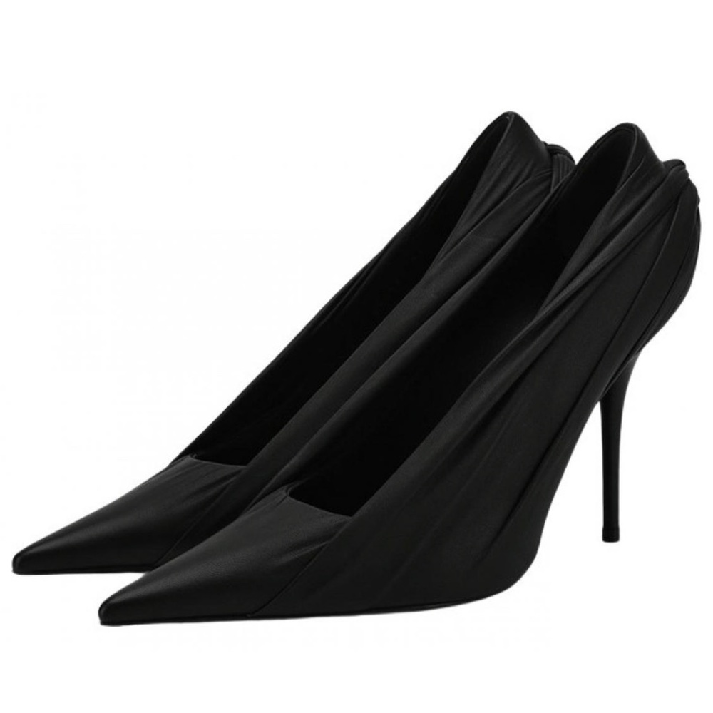 BALENCIAGA - knife heels modern style black pumps